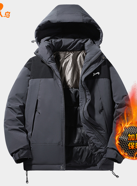 贵人鸟加厚棉服男款冬季爸爸冬装外套男棉衣男士加绒外套棉袄子女