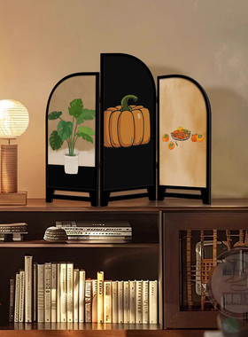 中古风桌面摆件小屏风创意摆台