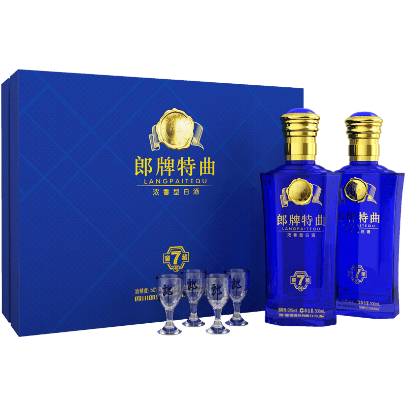 郎酒 郎牌特曲 窖藏7号 50度 500ml*2瓶礼盒装浓香型白酒商务宴请
