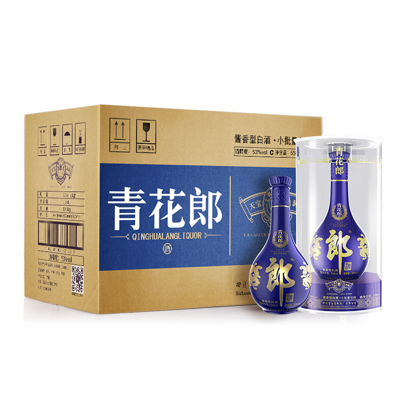 郎酒 青花郎 53度 558ml*6瓶 酱香型高档白酒 加量不加价宴请送礼