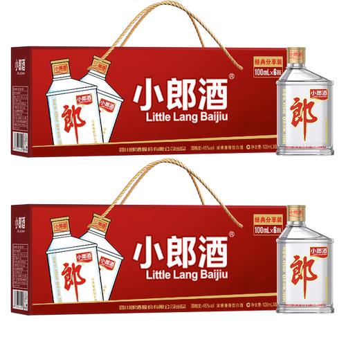 郎酒小郎酒分享装浓酱兼香型白酒100ml 纯粮酿造口粮酒45度12瓶装