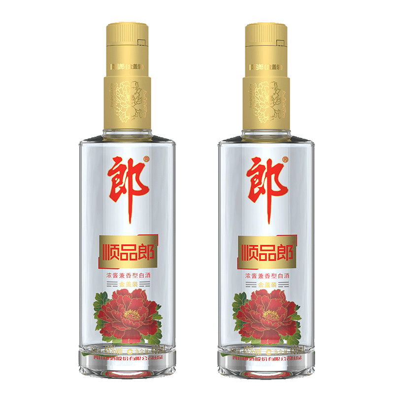 【爆款】郎酒顺品郎（金盖装）45度浓酱兼香型白酒480ml*2双瓶