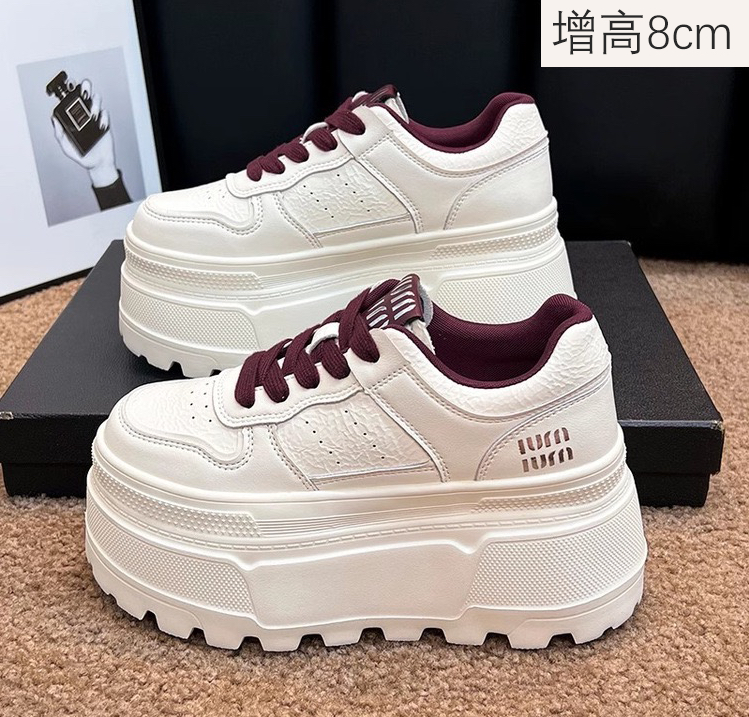 增高小白鞋8cm厚底小个子不累脚夏季爆款超火小白鞋女款2025新款