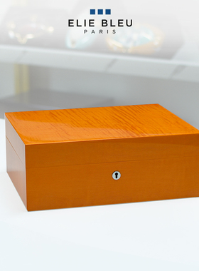 法国Elie Bleu艾迪不尔雪松木雪茄保湿盒75支装 水果系列橙色