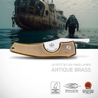 法国Les Fines Lames雪茄刀Antique Brass古铜刀柄 正品法国生产