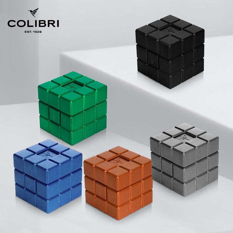 新品美国COLIBRI科乐比立方体系列双火焰台式防风雪茄打火机