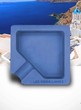 法国Les Fines Lames DYAD Concrete Ashtray单人砂浆雪茄烟灰缸