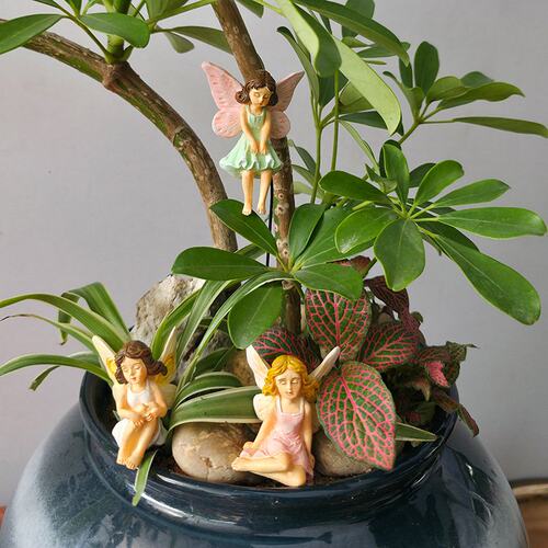 嘉华田园花仙子摆件创意户外花园及室内仙女花盆地插微景观装饰品