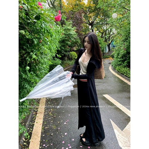 长款全身收腰冰丝防晒衣女裙夏季轻薄2025新款修身防紫外线防晒服