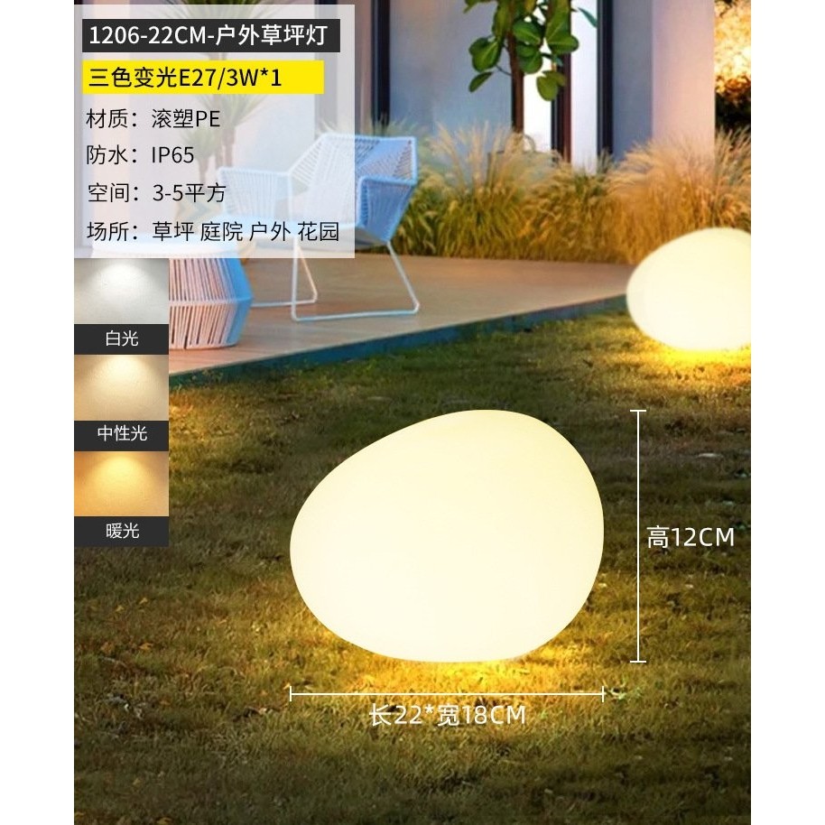 地灯夜灯户外太阳能草坪灯地插式庭院月球灯别墅院子花园鹅卵石灯,家装灯饰光源,草坪灯,淘宝优惠券,粉丝福利购,淘宝优惠卷