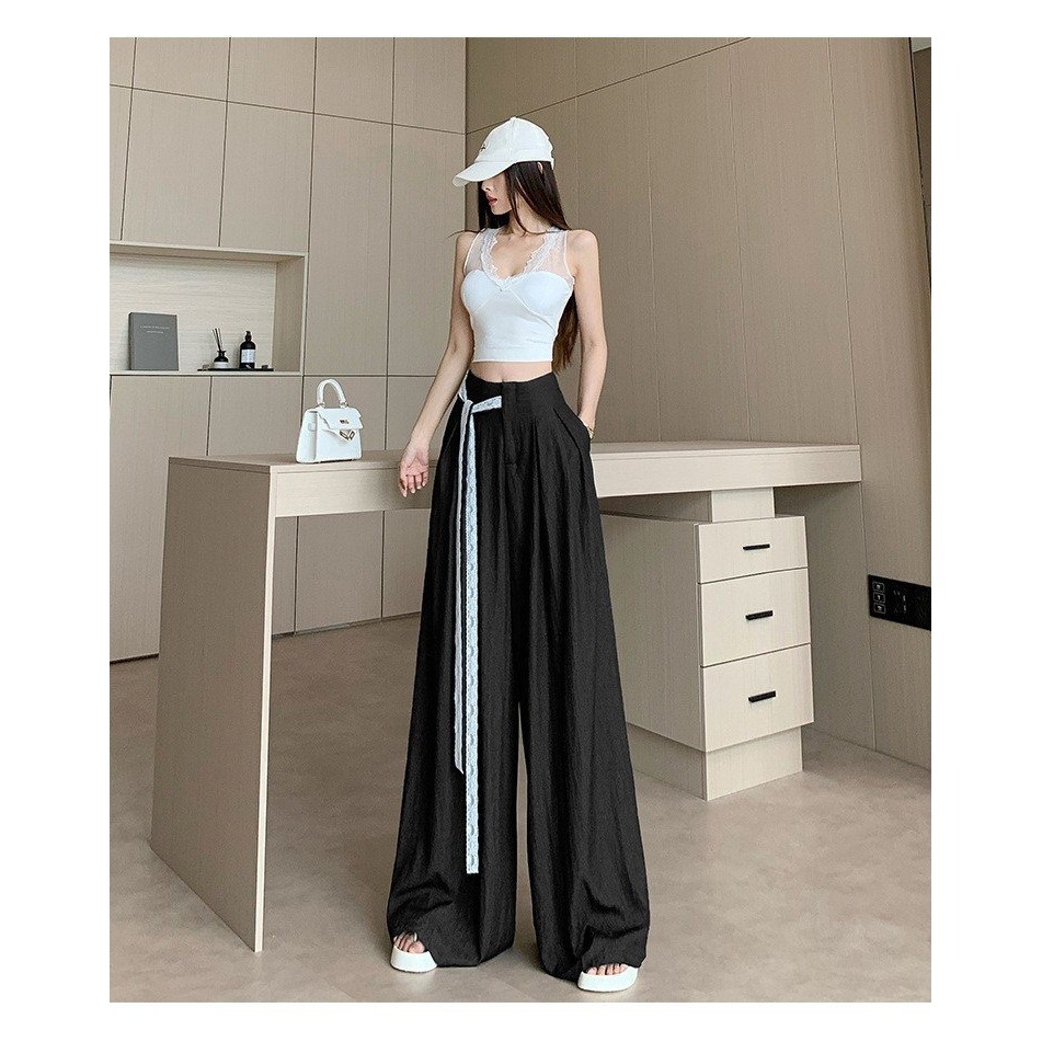 春季2025年新款设计感绑带蝴蝶结垂感阔腿裤直筒休闲裤宽松西装裤,孕妇装/孕产妇用品/营养,孕妇休闲裤,淘宝优惠券,粉丝福利购,淘宝优惠卷