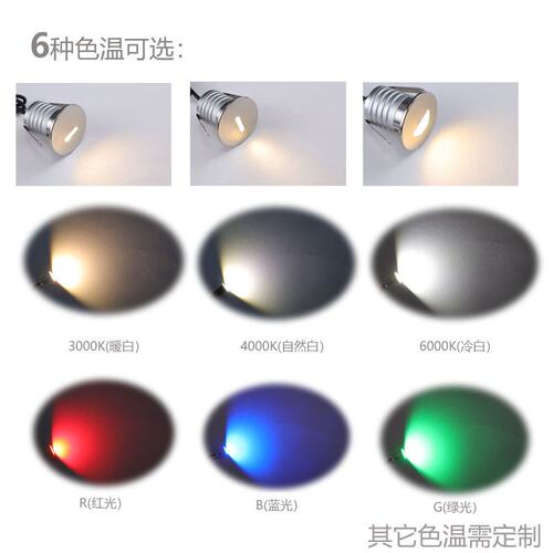 LED地埋灯半圆12V24V不锈钢户外嵌入台阶灯1W3W防水地灯庭院花园