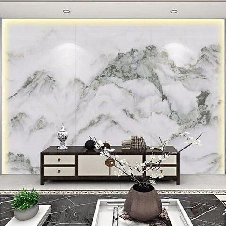 新中式仿大理石山水画沃顿岩板现代简约客厅酒店工程广东跨境电商,家装主材,岩板,淘宝优惠券,粉丝福利购,淘宝优惠卷