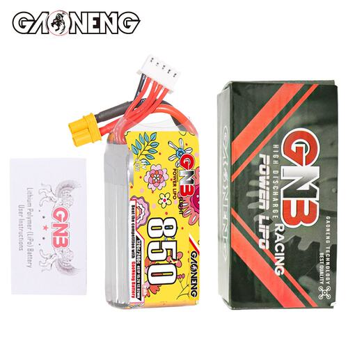 GNB高能850mAh 4S 15.2V 120C适配2-2.5寸航模无人机FPV高压锂电