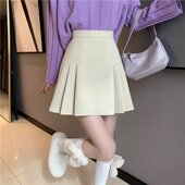 百搭半身裙女夏季 2023新款 高腰小个子a字半裙辣妹穿搭百褶短裙子