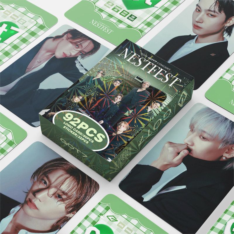 现货92张小卡GOT7 NESTFEST演唱会收藏照片卡贴纸双面LOMO卡明星