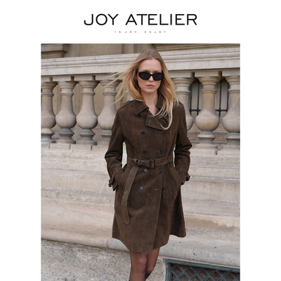 AA级绒面工艺羊皮风衣外套