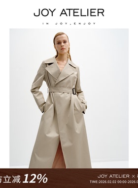 JOY ATELIERD1006永恒 H型燕尾后开叉日本高支棉摩登风衣系带外套