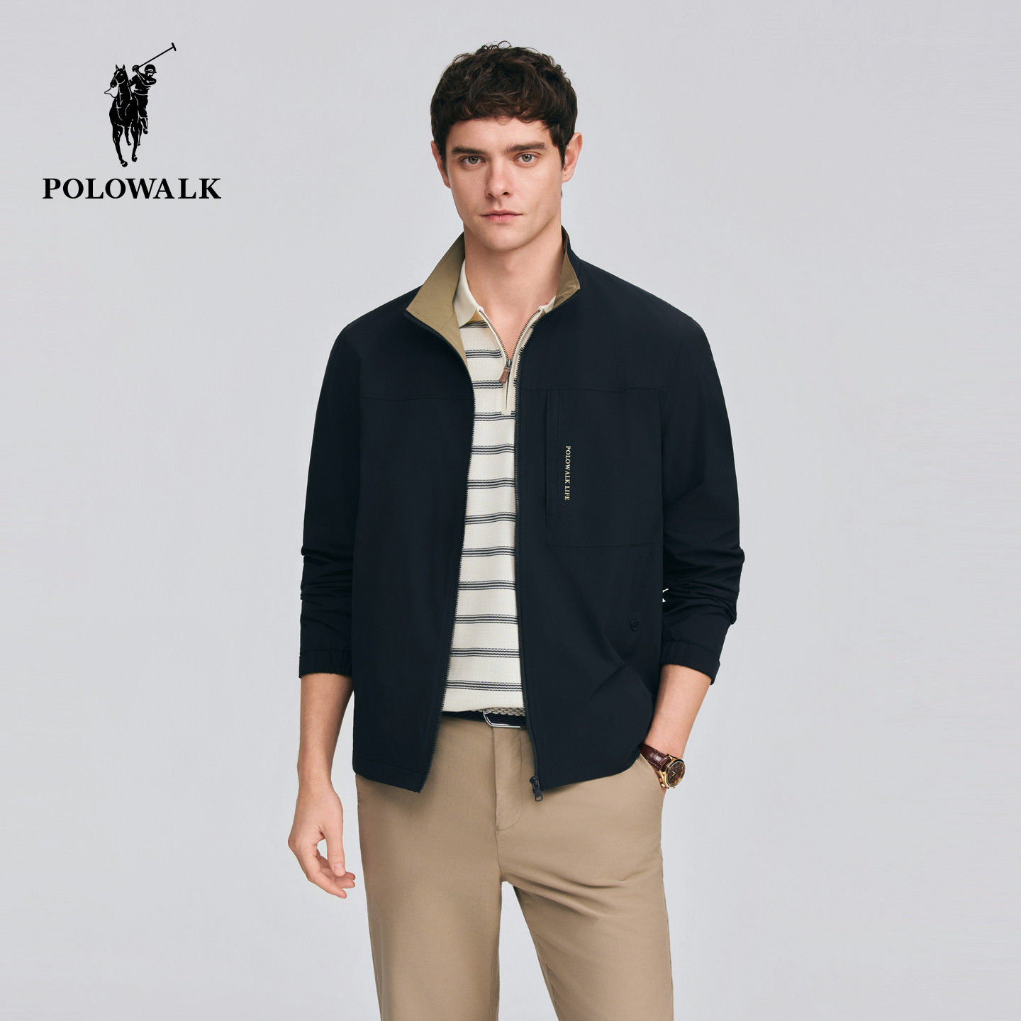 POLOWALK经典立领商务夹克