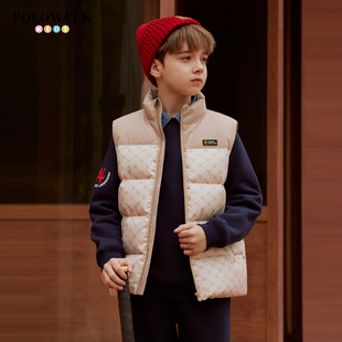 男童女童羽绒服马夹外套背心 新款 POLOWALK童装 儿童马甲秋季