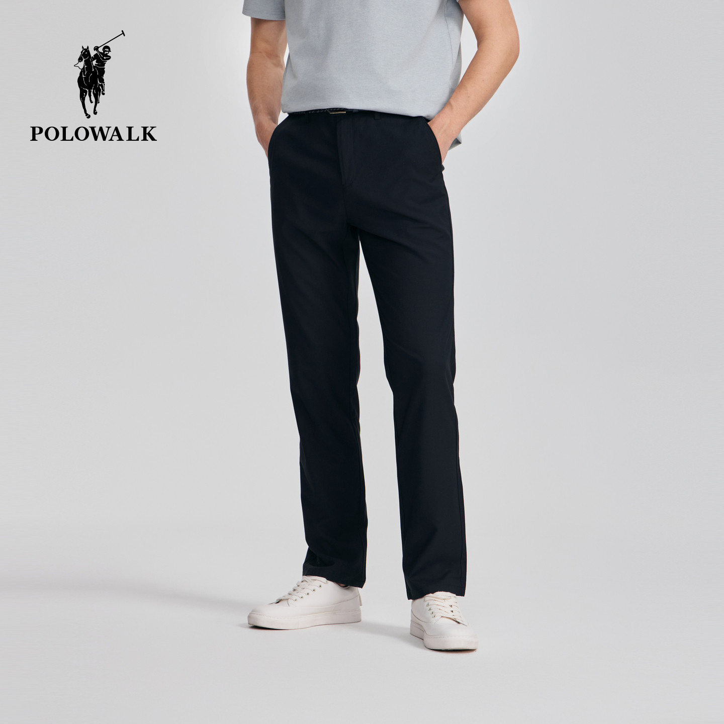 POLOWALK男式休闲裤春夏裤新品百搭直筒裤轻薄西装裤