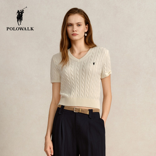 POLOWALK女式短袖针织衫