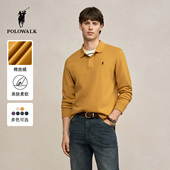 新品 商务休闲通勤百搭上衣 长袖 T恤2025秋季 特惠 POLOWALK男式
