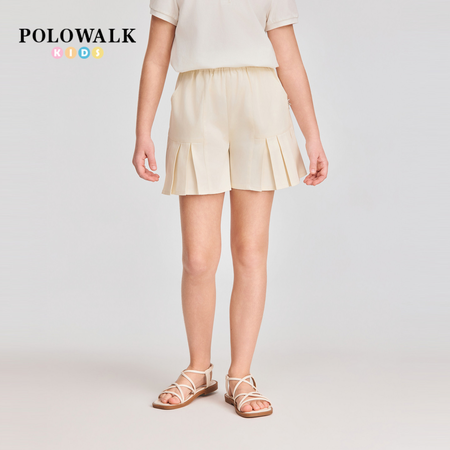 POLOWALK女童净色短裤