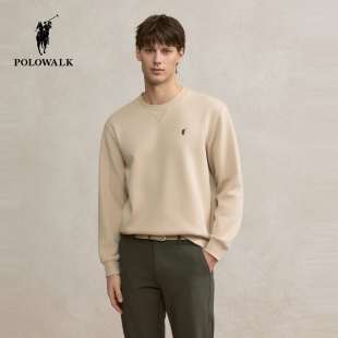 圆领舒适直筒套头男装 POLOWALK男式 简约时尚 新品 卫衣 卫衣2025冬季