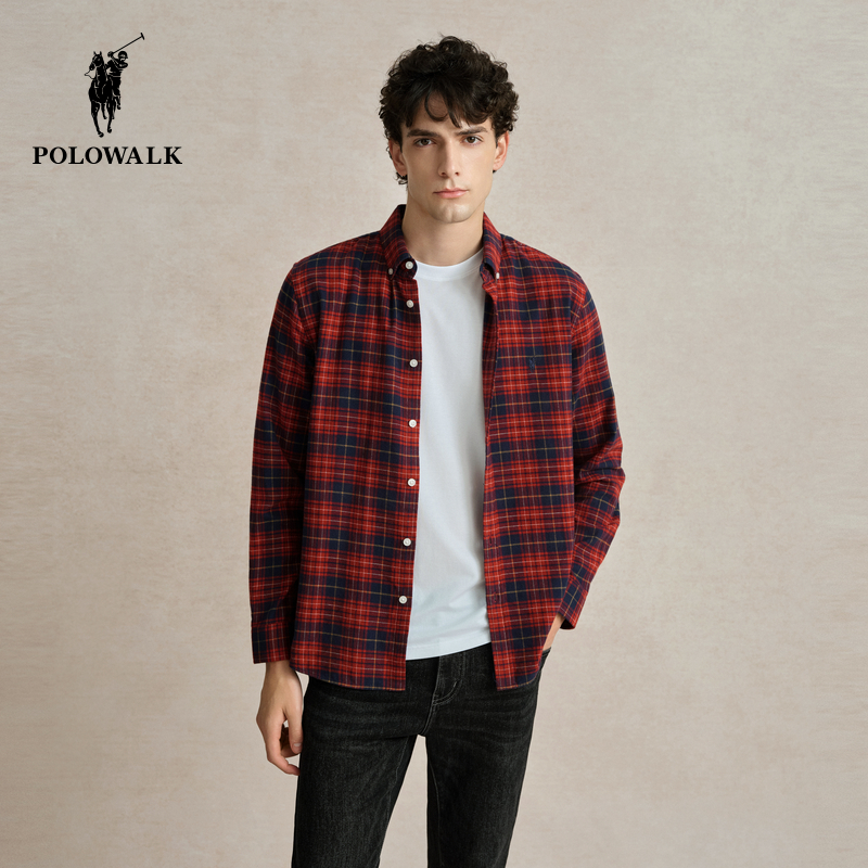 秋季男式长袖衬衫商务休闲通勤