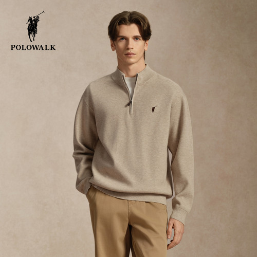 POLOWALK男式净色针织衫
