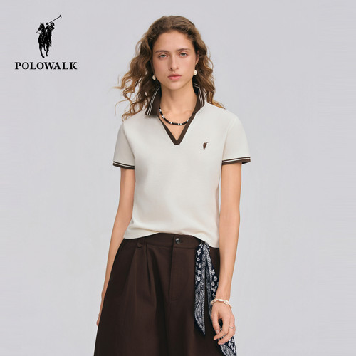 POLOWALK撞色短袖POLO衫