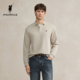 T恤男式 2025秋季 新品 POLOWALK长袖 商务翻领百搭直筒套头上衣男装