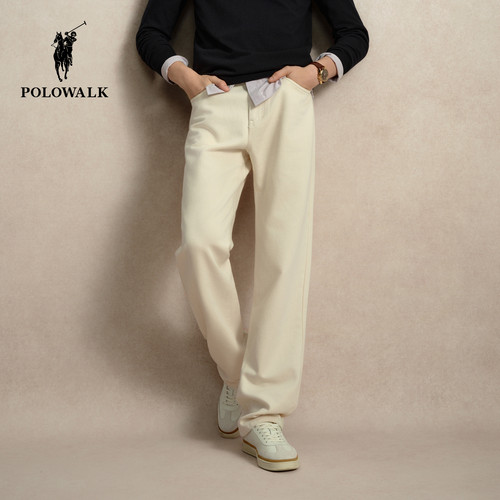 POLOWALK男式舒适直筒牛仔裤