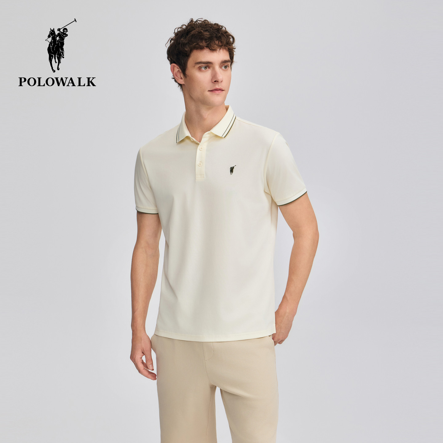 【7A抗菌】POLOWALK男装短袖POLO衫夏季新品翻领T恤薄款上衣