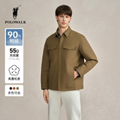 新品 POLOWALK男式 羽绒服2025冬季 简约挺括90鸭绒翻领轻薄羽绒外套