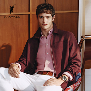 【新年款】POLOWALK男式2026春季新品商务风简约挺括翻领外套