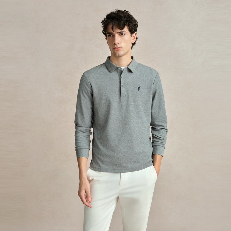 【7A抗菌】POLOWALK长袖POLO衫男