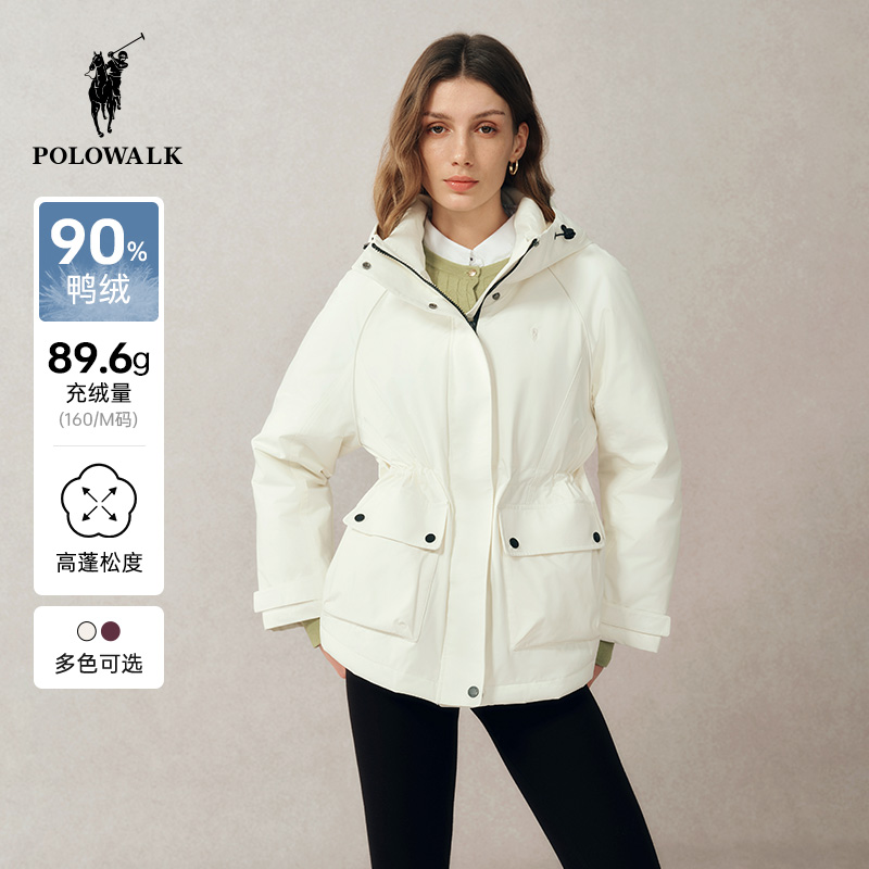 冬季女式连帽羽绒服通勤外套