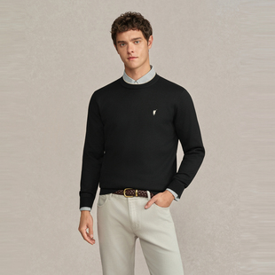 含绵羊毛 百搭休闲打底衫 POLOWALK男士 25秋冬款 毛衣 圆领针织衫