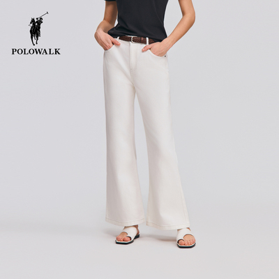 POLOWALK女式牛仔裤2026春夏裤新品经典百搭直筒显瘦时尚喇叭裤