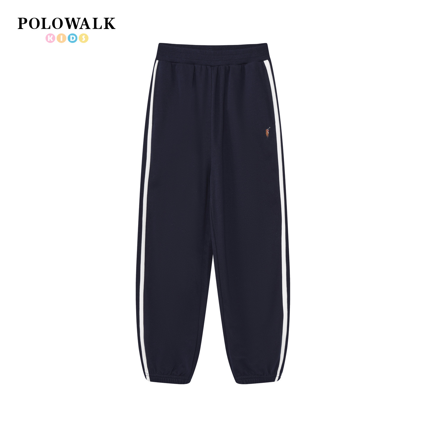 POLOWALK童装男童卫裤2026春季新品休闲运动松紧腰束脚裤子男