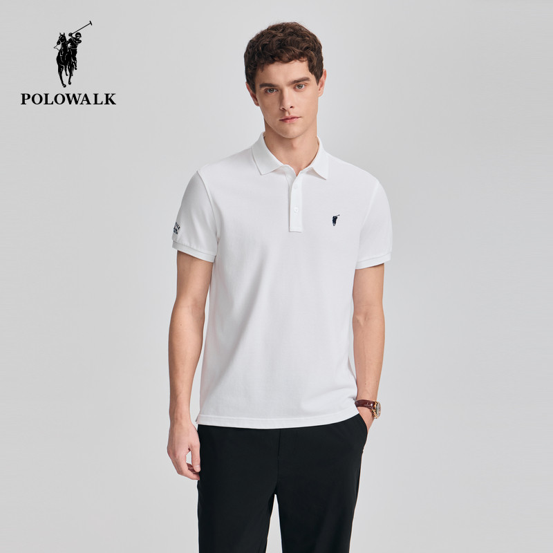 POLOWALK男式短袖POLO衫26夏季新品刺绣logo薄款上衣短袖T恤