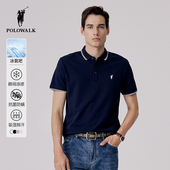 休闲百搭polo衫 POLOWALK翻领短袖 时尚 新款 质感上衣 t恤夏季