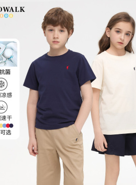 【3A抗菌 凉感 速干】POLOWALK童装男童短袖T恤26夏季莱赛尔上衣