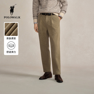 休闲裤 百搭直筒通勤灯芯绒长裤 2025秋冬裤 经典 子 新品 POLOWALK男式