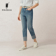 牛仔裤 女款 春夏裤 简约时尚 POLOWALK女式 九分裤 新品 百搭修身