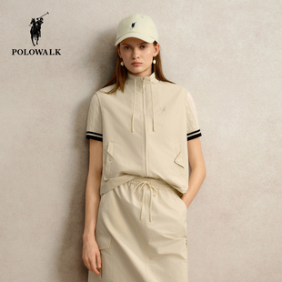 POLOWALK女士工装马甲2026秋季套装休闲马甲半身裙显瘦通勤两件套