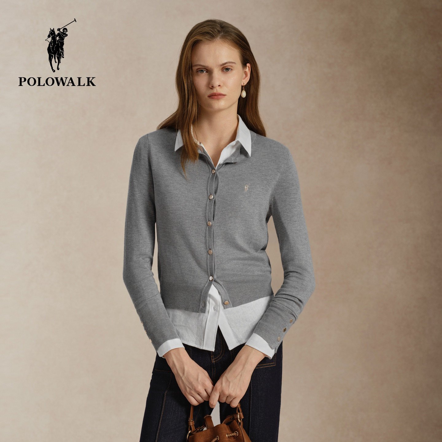 POLOWALK针织开衫女新款外套图片