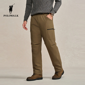 POLOWALK男式 子男 松紧腰直筒保暖羽绒长裤 90鹅绒休闲裤 2025秋冬裤